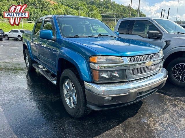 2011 Chevrolet Colorado Crew Cab 4-Wheel Drive 2LT in Aqua Blue Metallic — front three-quarter view
