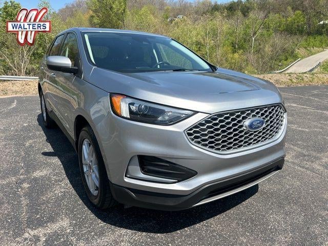 2024 Ford Edge SEL AWD in Iconic Silver — front three-quarter view