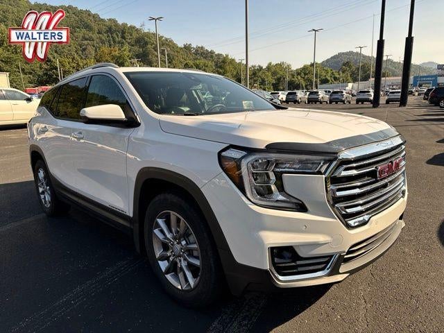 2022 GMC Terrain AWD SLT in Summit White — front three-quarter view