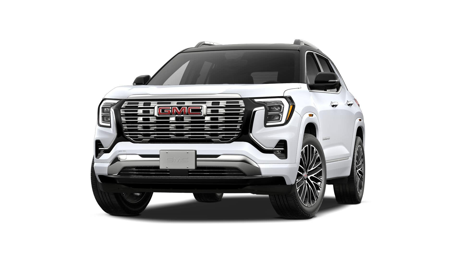 2027 GMC Terrain Denali in Summit White — front three-quarter view