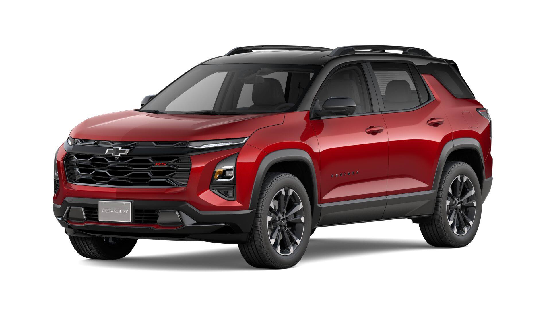 2027 Chevrolet Equinox RS in Radiant Red Tintcoat — front three-quarter view