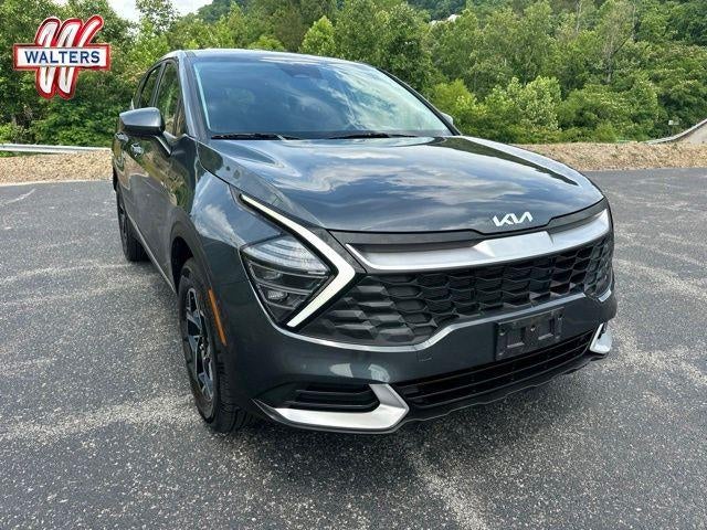 2024 Kia Sportage LX AWD in Gray — front three-quarter view