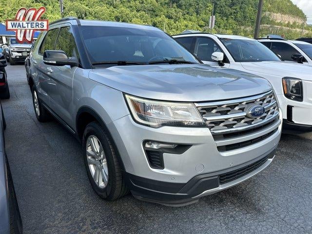 2018 Ford Explorer XLT 4WD in Ingot Silver Metallic — front three-quarter view
