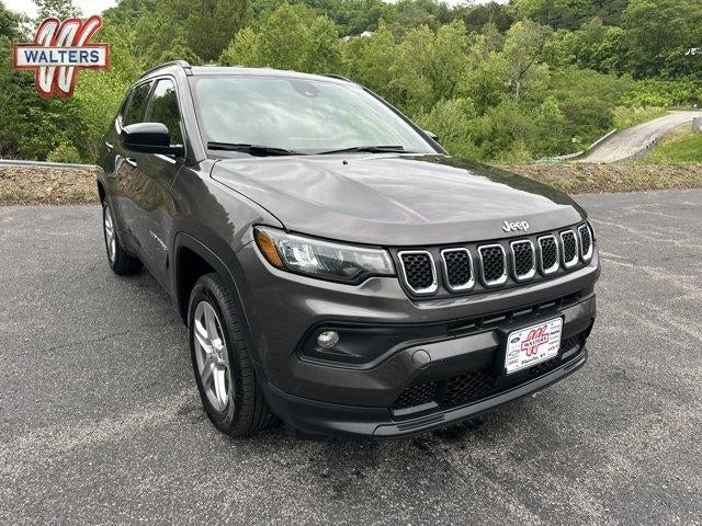 2024 Jeep Compass Latitude 4x4 in Baltic Gray Metallic Clearcoat — front three-quarter view
