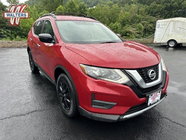2017 Nissan Rogue AWD SV in Palatial Ruby — front three-quarter view