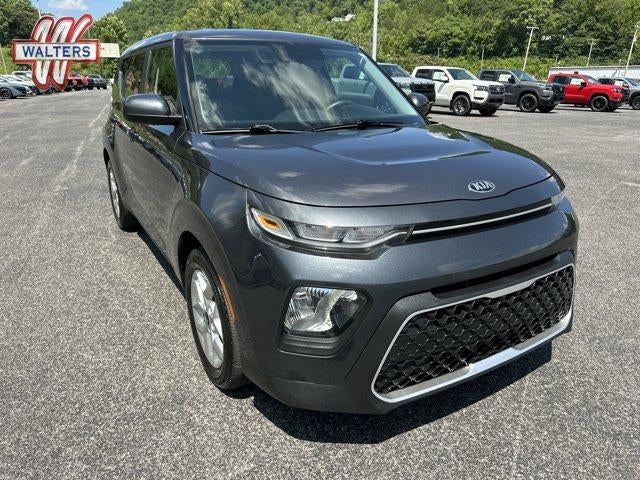 2021 Kia Soul S IVT in Gravity Gray — front three-quarter view