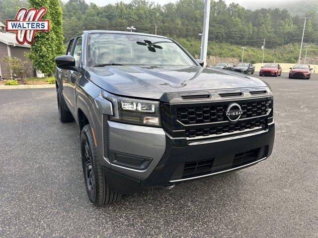 2026 Nissan Frontier Crew Cab 4x4 SV in Gun Metallic — front three-quarter view