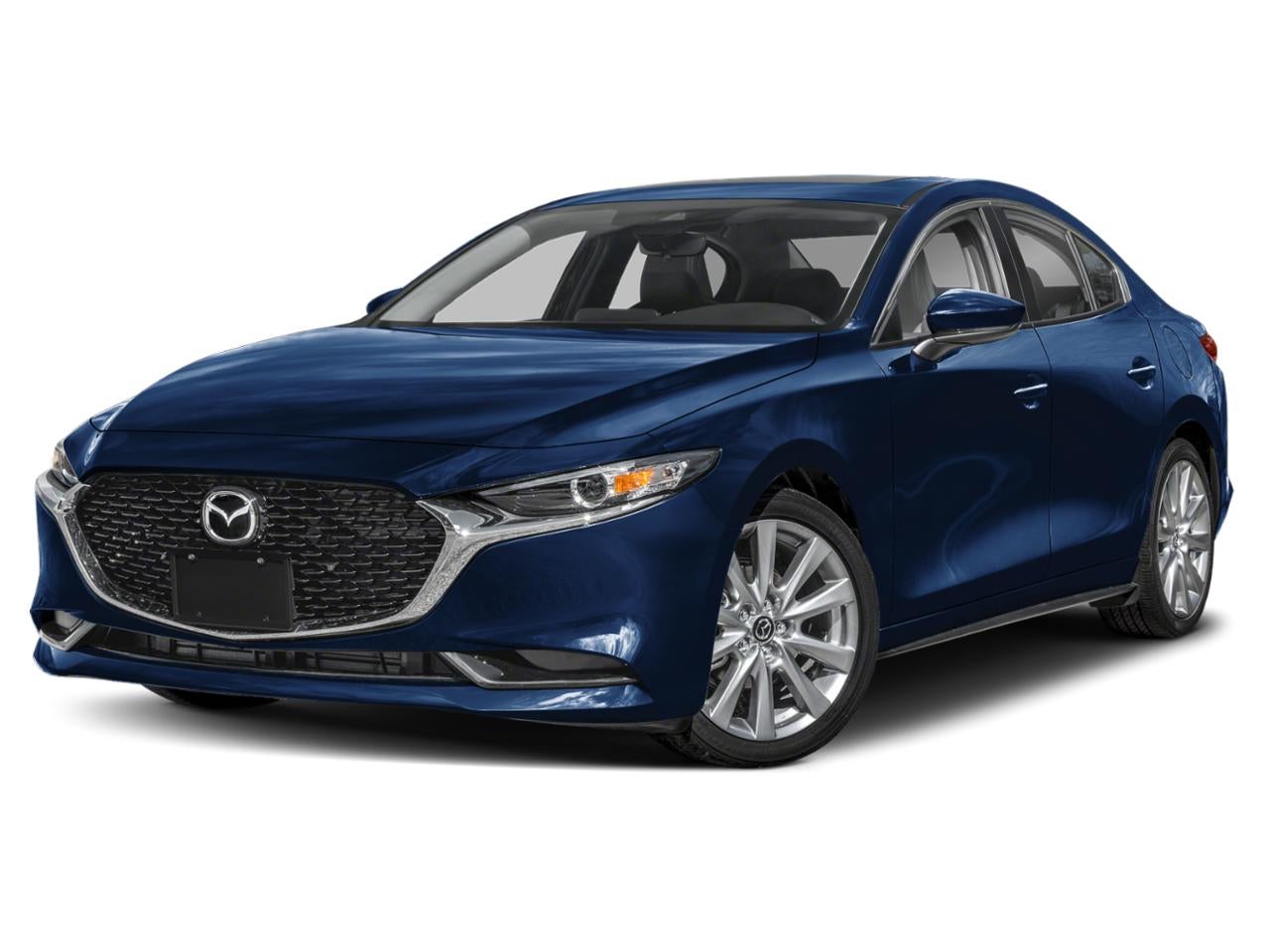 2026 Mazda Mazda3 Sedan 2.5 S Preferred FWD in Deep Crystal Blue Mica — front three-quarter view
