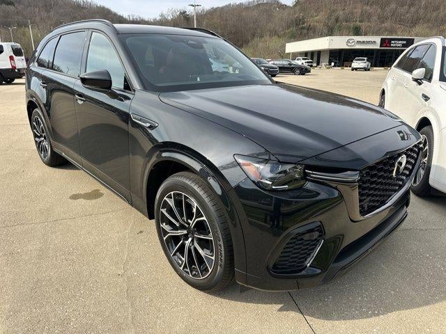 2026 Mazda Mazda CX-70 3.3 Turbo S Premium AWD in Jet Black Mica — front three-quarter view