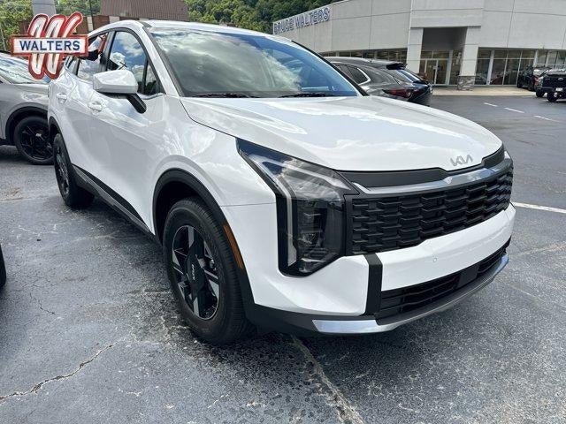 2026 Kia Sportage LX AWD in Glacial White Pearl — front three-quarter view