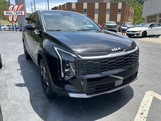 2026 Kia Sportage LX AWD in Ebony Black — front three-quarter view