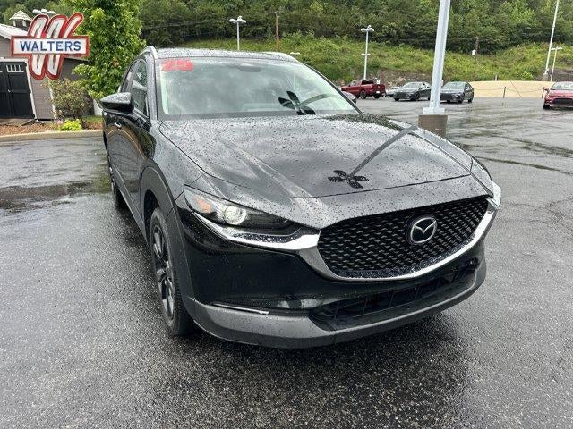 2025 Mazda Mazda CX-30 2.5 S Select Sport AWD in Jet Black Mica — front three-quarter view