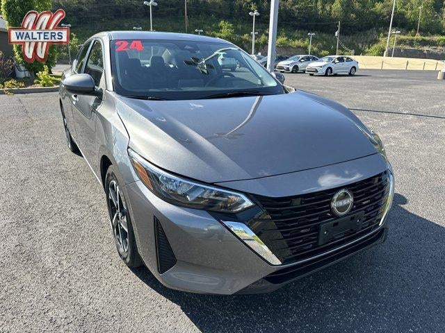 2024 Nissan Sentra SV CVT in Gun Metallic — front three-quarter view