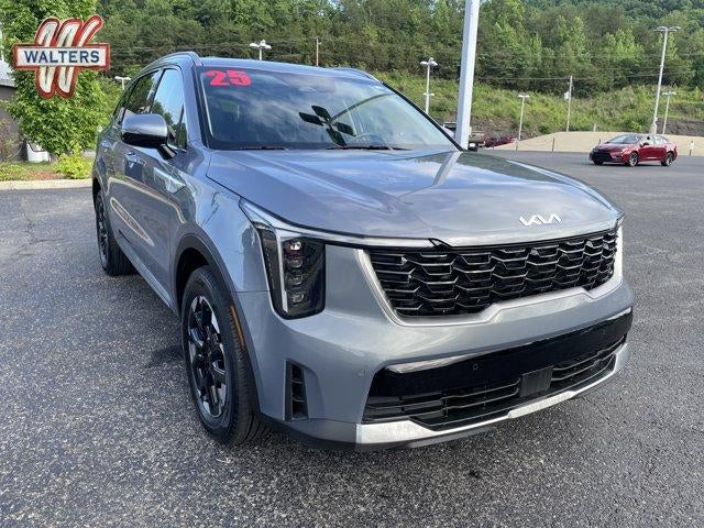 2025 Kia Sorento S FWD in Everlasting Silver — front three-quarter view